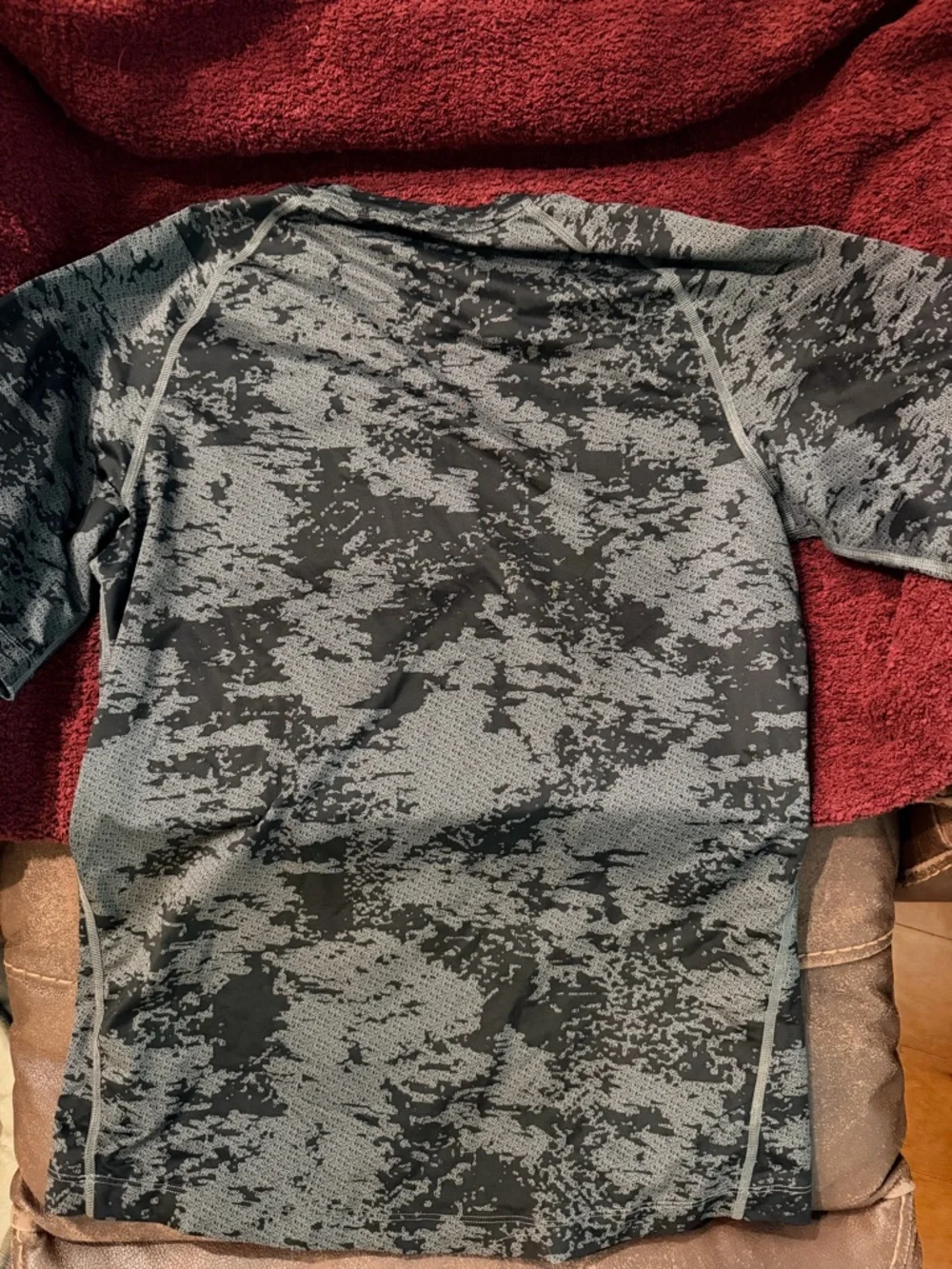 Nike Black and Gray Short Sleeve Dri-FIT Training Tee